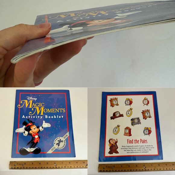 Vtg Mickey is Sixty Magazine Magic Moments Activity Booklet w Stickers Cert READ - Picture 5 of 12